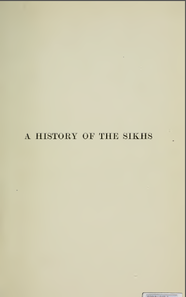 A history of the Sikhs